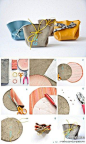 全球时尚街拍：#DIY#简单易做的和风小零钱包