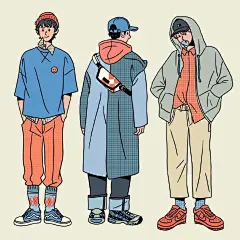 复古高级感配色！低调且时髦感十足的服饰搭配插画 

02.works 优设每日灵感超话 ​​​​