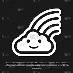 云,彩虹,分离着色,黑色,计算机图标,黑色背景,华丽的,天气,春天,弯曲