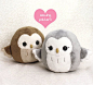 Plushie Sewing Pattern PDF for cute soft plush toy - Pygmy Owl cuddly stuffed animal 4.5"