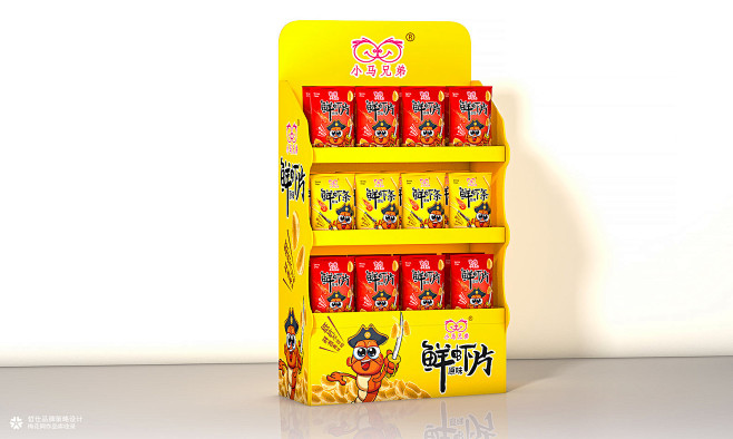 小马兄弟虾片包装设计：美味看得见的休闲食...