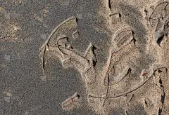 沙滩沙画形象