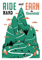 Ride Hard + Earn the Downhill poster