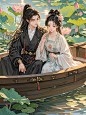 月夜啸声AI试验-古代情侣