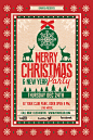 Christmas Party Flyer : Fully layered 1 PSDFully editable4×6”(.25” bleed) 300dpiCMYK Print Ready