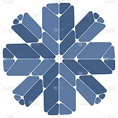 马赛克雪花彩色玻璃抽象图案