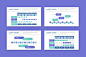 Collection of modern gantt chart Free Vector