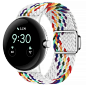 Eiavike 编织带磁扣兼容 Google Pixel Watch/Pixel Watch 2，可调节弹性尼龙松紧带，适用于 Google Pixel Watch 腕带女士男士
