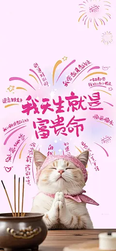 2025 好运暴富猫猫手机壁纸背景图 - 小红书