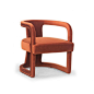 Rory Accent Chair In Rust