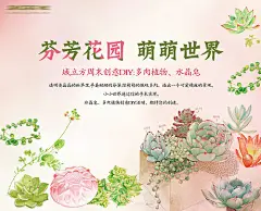 【源文件下载】 背景板 活动展板 房地产 活动 多肉 植物 DIY 手绘 229731
