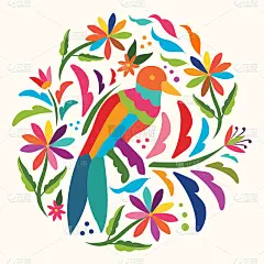 Mexican Traditional Otomí Composition