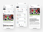 PNNGS - Sport News App apple design article bein feed football livescore mobile app nba news news portal newsfeed newspapper nfl skysport sport sport news ui ux