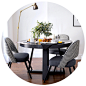 modern dining set in london apartment to order online for home delivery designed by interior designers