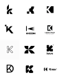 个性创意有辨识性的字母K元素logo设计分享 - 小红书