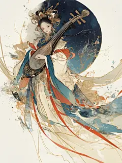 敦煌古韵｜玉指轻弹动四座，月下飞天曲悠扬。 - 小红书