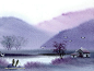 水彩画壁纸 - 梦幻意境 - 乡村风景水彩画图片 Chinese Paintings  - WaterColor Landscape11