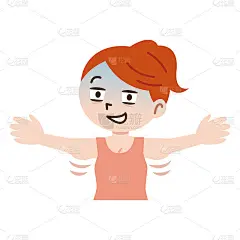 年轻女性因衰老而露出松弛的皮肤