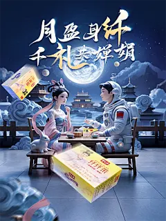 @柒个李-采集-碧生源中秋节海报