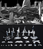C4D Keyshot FBX OBJ 未来概念科技城市建筑3D模型Kitbash3D模型-淘宝网
