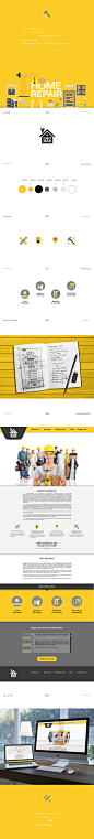 Handyman services. Home page design of home repair on Behance