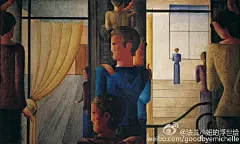 Oskar Schlemmer是Bauhaus艺术家中的一位怪才，他的才华在舞蹈和舞台设计上展现得最淋漓尽致。但是这次在绘画馆里看到他的画，却觉得更加意味深长。他的人物形体与构图方式有浓厚的解构主义的建筑感，示意出神秘与思辨的内在氛围。背影与闭紧的双唇已经表明了默然的态度，却又用图形留下一个个线索。