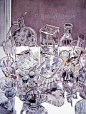 用水彩画的玻璃器皿能有多美 | 一组来自美国F·Brown Steele的绘画作品 （转）