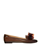 Image 1 of Vivienne Westwood For Melissa Virtue Brown Bow Flat Shoe