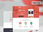 Free PSD - Application Landing Page