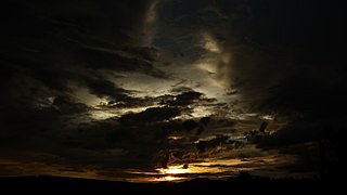 黄昏, 日落, 天空, 溶胶, 云