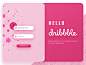 Hello, Dribbble! debut debut shot hello dribbble login user interface ui design first shot