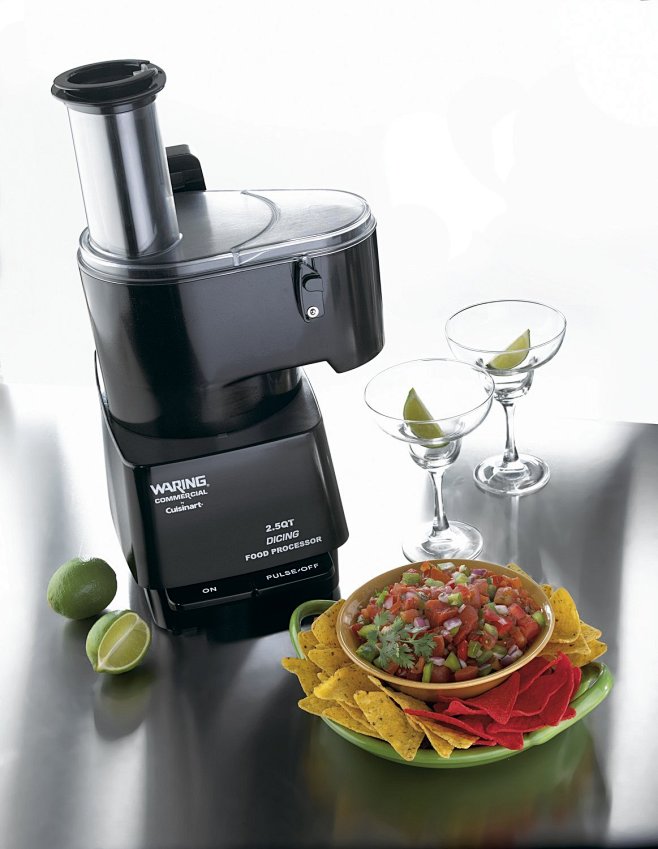 Waring Commercial FP1000 Dicing Batch Bowl and Continuous Food Processor, 21/2