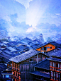 肇兴侗寨_夜景_颇可网,黄宣钦,黄牌视觉,黄牌作品,旅行之美,SPC大赛创意组,SPC大赛建筑组
