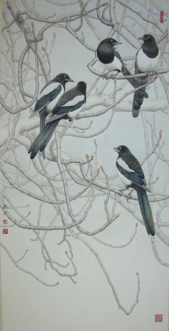 欣赏精品工笔画鸟