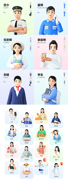 好懒啊采集到C4D人物