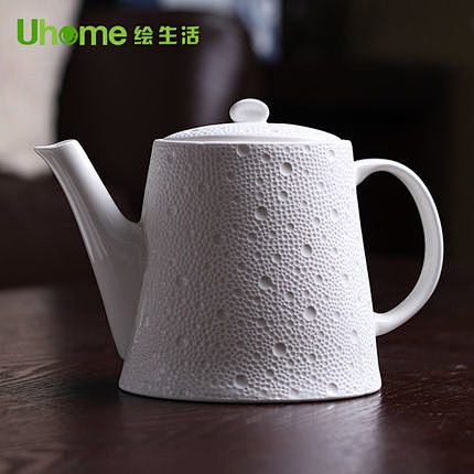 绘生活创意白瓷咖啡壶 家用高档咖啡专用壶...