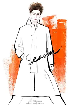 #jjseason插画# #时尚##插画# ----- @馬天宇 帅气白衣登录@伊周Femina 8月号封面。O幻城小王子马天宇