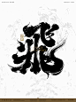 依然浚-书法字设计-飞
