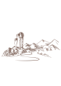 武夷山线稿插画素材