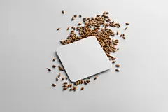 正反面方形纸牌卡片名片样机