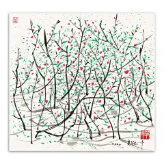 轻艺术 大师名画 吴冠中 春##中式##水墨 海报画芯 ##抽象##写意##客厅##书房##装饰画#