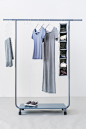 Roommate garment racks and accessories : Roommate is a furniture and accessory series designed for young people who are always on the move and don't live for long periods in the same house. In this situations people need functional and flexible furniture 