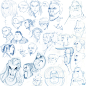 #插画# #卡通# #人物# #色彩# #表情#soonsang works - free drawing"face thumbnail sketch" : soonsang works - free drawing"face thumbnail sketch"