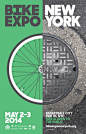 Cool Graphic Design, New York Bike Expo. #graphicdesign #poster [http://www.pinterest.com/alfredchong/]: 