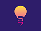 Light bulb idea logo