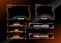 Twitch overlay gamer and streamer vector