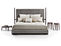 Bed with upholstered headboard ICARO | Bed by Mood by Flexform