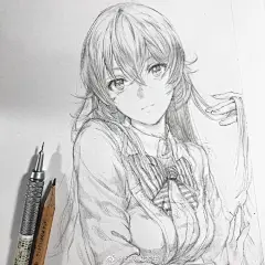 线条轻快的二次元素描头像
.
人物插画、漫画设计师
.
Shinji Chibana
.
自动铅笔下9种不同类型女生 ​​​​