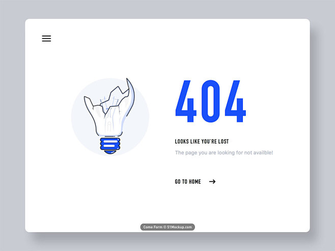 灯泡 404 页面 UI元素 矢量素材 ...