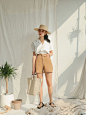 STYLENANDA Raw Hem Solid Tone Shorts